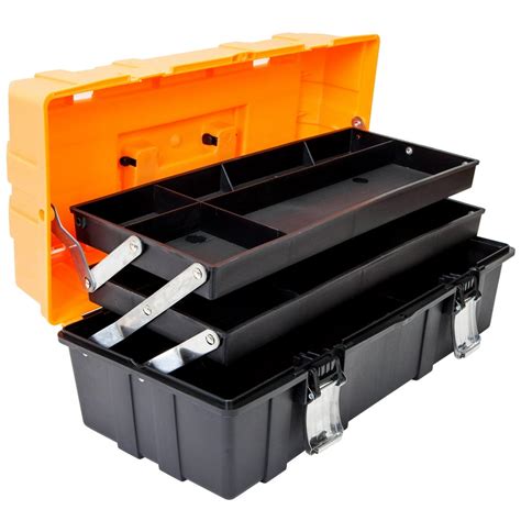 tool box with fold out trays